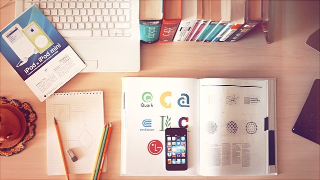 research-project-unsplash-640x361 desk with laptop, books, pencils and mobile phone