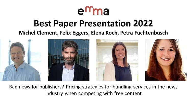 EMMA 2022, Best Paper Presentation. Fotos der Authoren.
