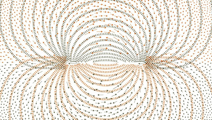 Grafik in der viele Menschen und Pfeile Polarisierung darstellen