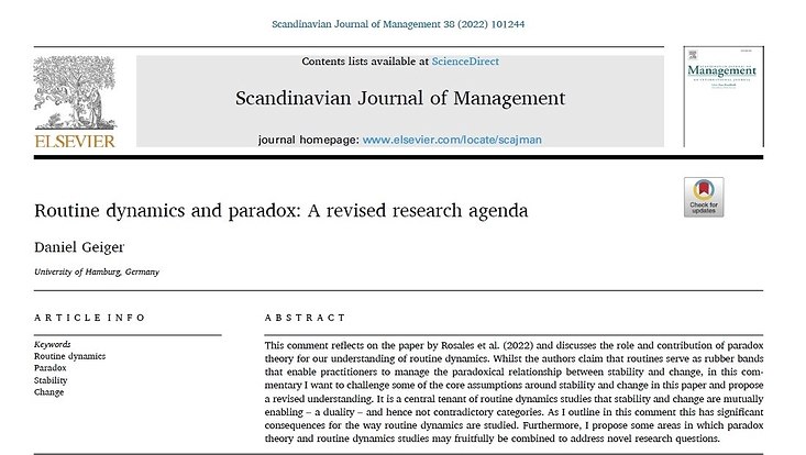Routine dynamics and paradox: A revised research agenda