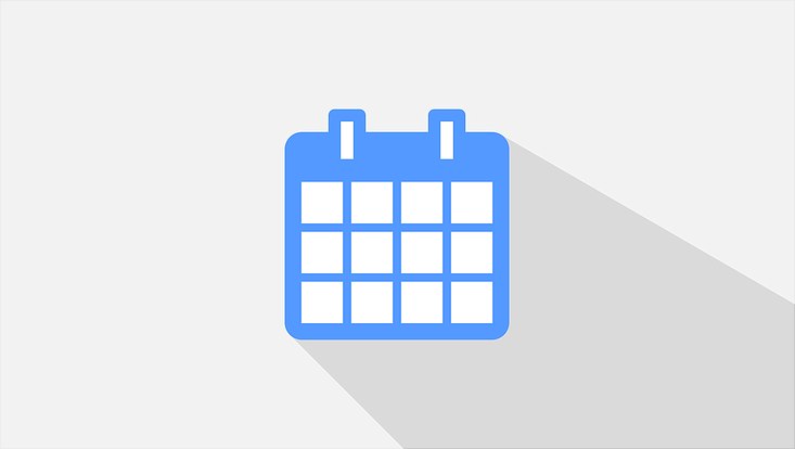 Kalender blau-weiß