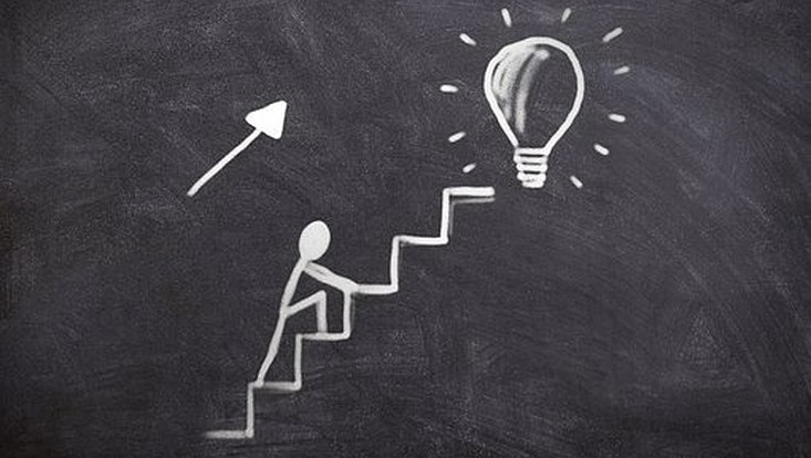 Symbolbild Weg zur Idee/Erfolg