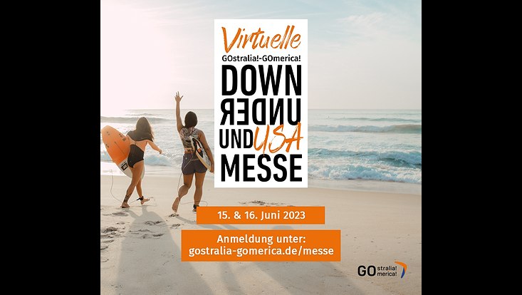 Flyer Virtuelle Down Under & USA Messe
