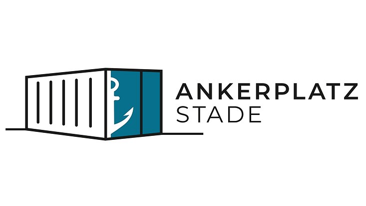 Logo des Ankerplatzes, Container mit Anker
