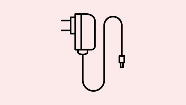 Icon eines Steckers mit Kabel/Icon of a plug with cable