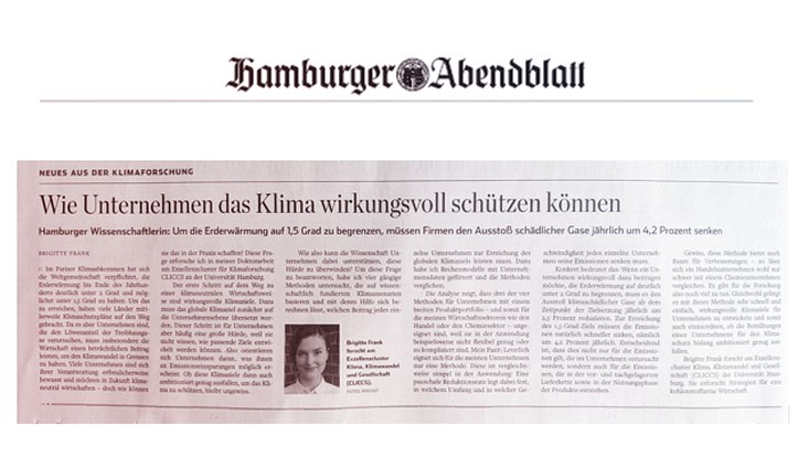 Foto des Zeitungsartikels