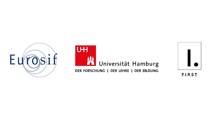 Logos von Eurosif, Universität Hamburg und F.I.R.S.T. e.V.