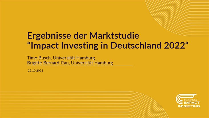 Titelbild zur Marktstudie Impact Investing in Deutschland 2022