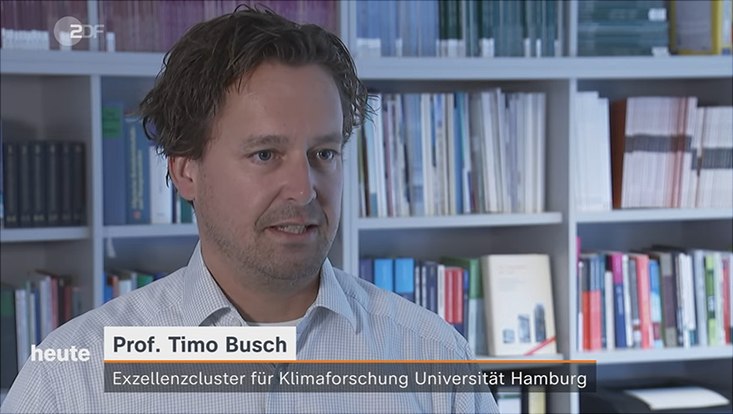 Standbild von Prof. Busch aus der "heute" Sendung vom 20.11.2022
