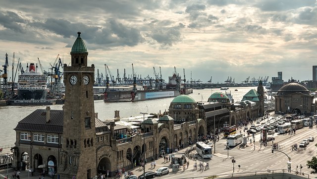 View of the Landungbruecken