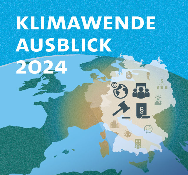 klimawende_2024_teaser_button_640x595px Deutschlandkarte vor Europa-Weltkugel mit den Treibericons
