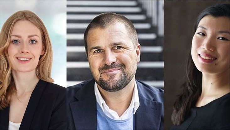 Portraits von Johanna Lorenz, Prof. Dr. Jan Recker und Prof. Dr. Leona Chandra Kruse