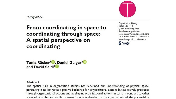 from coordinating in space to coordinating through space: a spatial perspective on coordinating