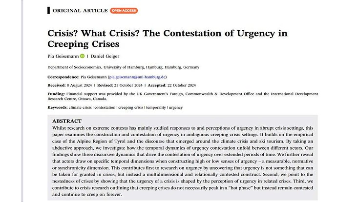 Crisis? What Crisis? The Contestation of Urgency in Creeping Crises