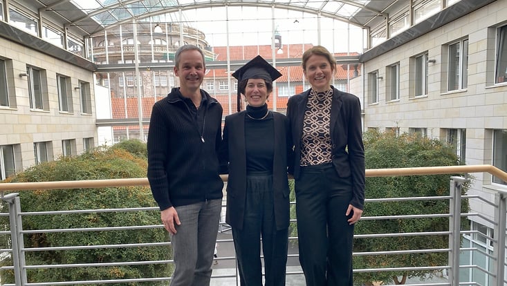 From left to right: Prof. Dr. Michael Schnegg, Coral O'Brian, Prof. Dr. Simone Rödder