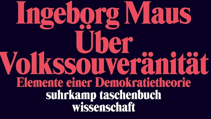 Buchdeckel Über Volkssouveränität von Ingeborg Maus
