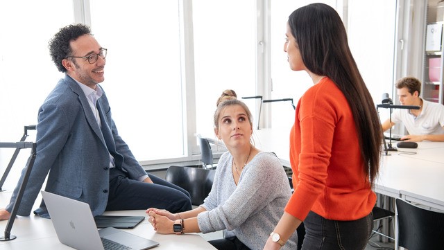 640x 361alumni stories three students talking