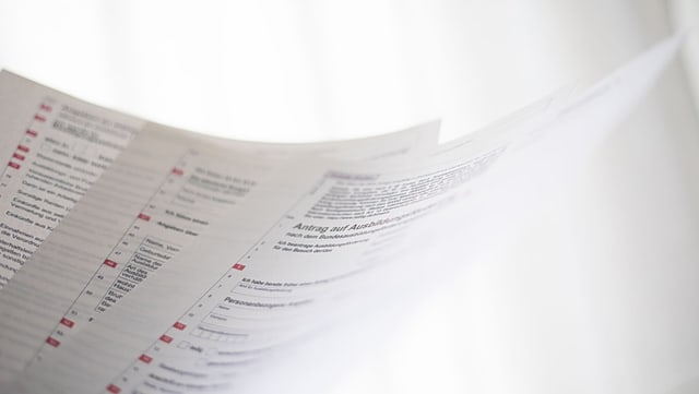 Dokumente weißes Papier