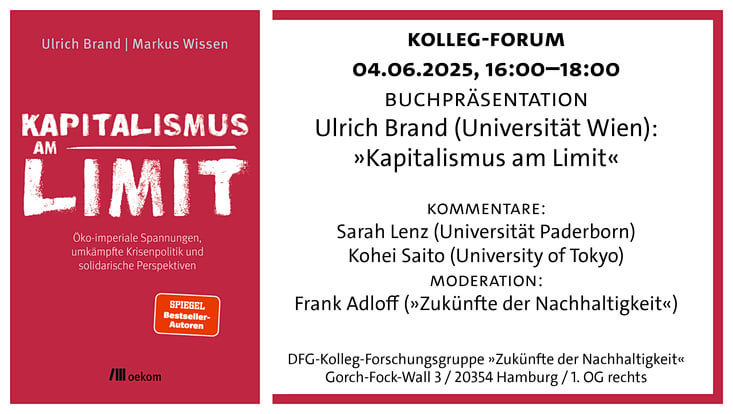 Buchcover und Info-Text zur Buchpräsentation