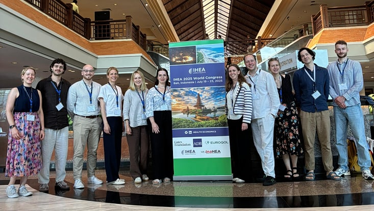 Group photo of HCHE researchers in the foyer on Bali