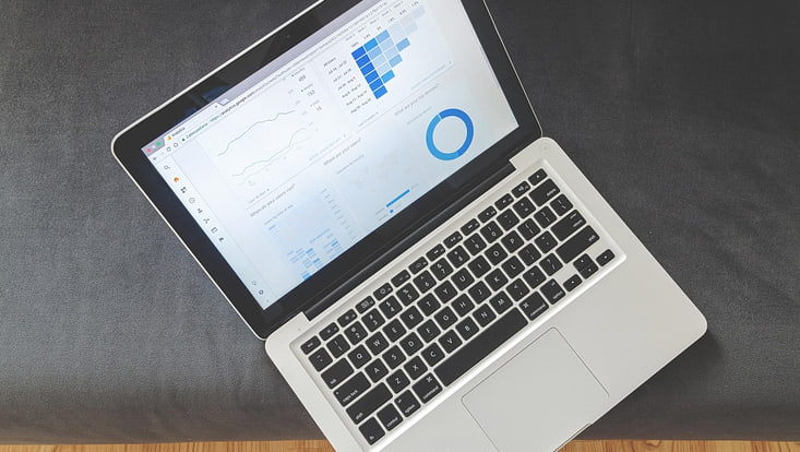 Laptop von oben