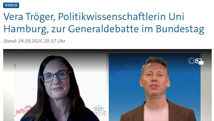 Tagesschau24 Interview mit Vera Troeger