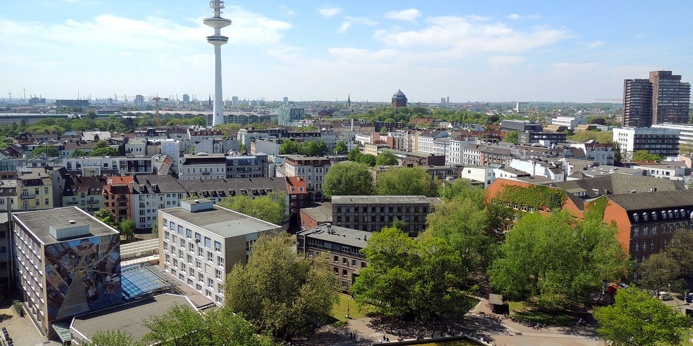 Campus Von-Melle-Park aus der Vogelperspektive