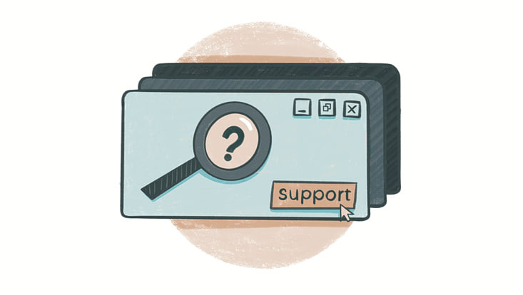 support-733x414 Illustration von Monitor mit Fragezeichen