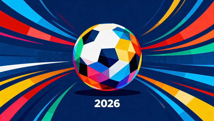 Ball vor bunten Farben