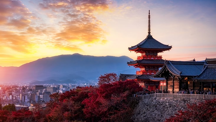 Buddhistischer Tempel in Kyoto, Japan