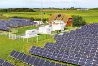Hybridkraftwerk Pellworm Solarfeld des Hybridkraftwerkes auf Pellworm
