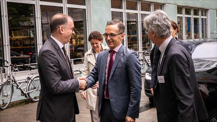 Außenminister Heiko Maas besucht das Exzellenzcluster für Klimaforschung der Universität Hamburg.