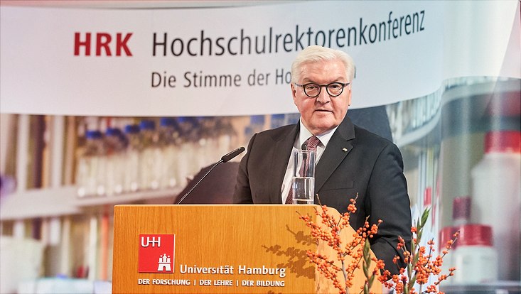 Bundespräsident Frank-Walter Steinmeier bei seiner Rede