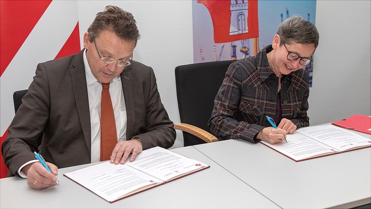 Mitglieder der Universitäten Groningen und Hamburg