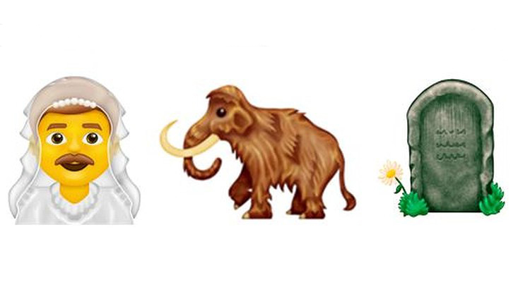 Drei der neuen Emojis 2020