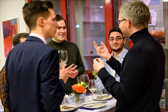 Empfang nach der Verleihung Gruppe - Förderer und Stipendiaten
