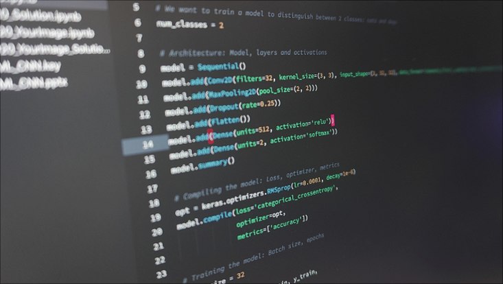 Bildschirm mit HTML-Codes