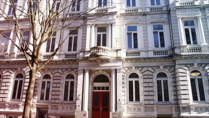 Auf dem Foto ist das Haus an der Bornstraße 2 in Hamburg zu sehen