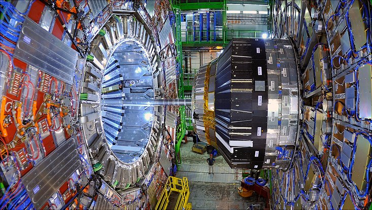 Blick auf den CMS-Detektor am Large-Hadron-Collider (LHC) am CERN