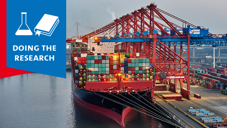 Container terminal in Hamburg