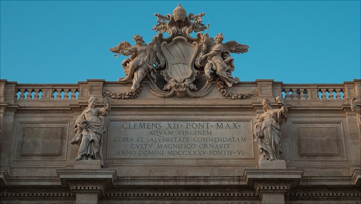 Ausschnitt vom Trevi Brunnen in Rom