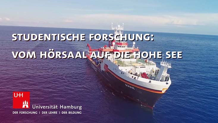 Das Forschungsschiff Sonne auf dem Meer