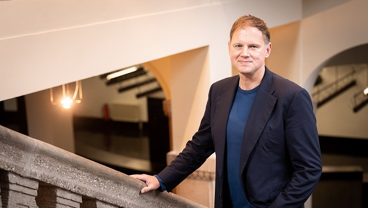 Prof. Dr. Hauke Heekeren im Hauptgebäude der Univbersität