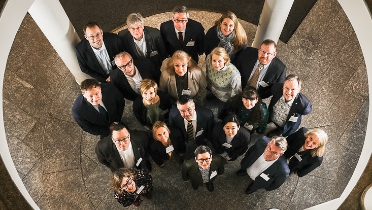 Group photo of the delegations from Universität Hamburg and Lund University