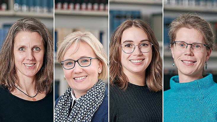 Prof. Dr. Annika Herrmann, Prof. Dr. Natalia Filatkina, Doktorandin Sarah Schwarzenberg, Dr. Cornelia Loos