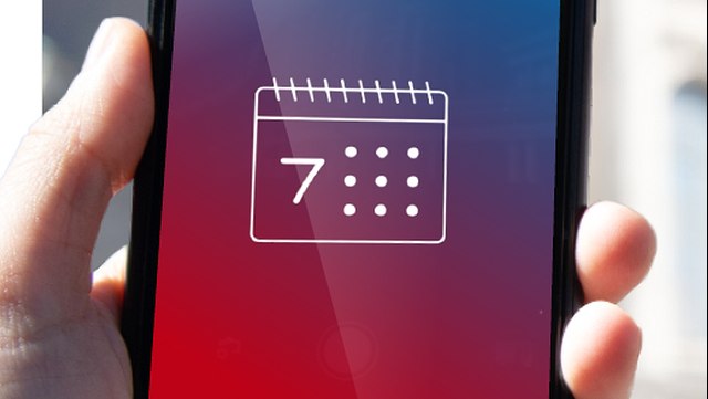 Ein Kalender auf einem Mobiltelefon