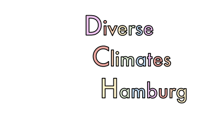 Das Bild zeigt das Logo von der Vortragsreihe Diverse Climates Hamburg