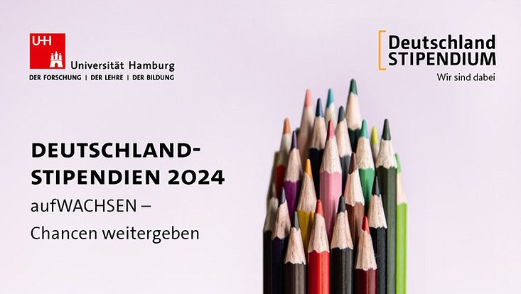 Invitation to the 2024 Deutschlandstipendium award ceremony under the motto “aufWACHSEN: Chancen weitergeben.”