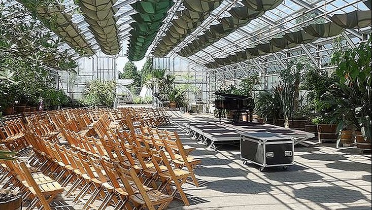 Vorlesungssaal im botanischen Garten.