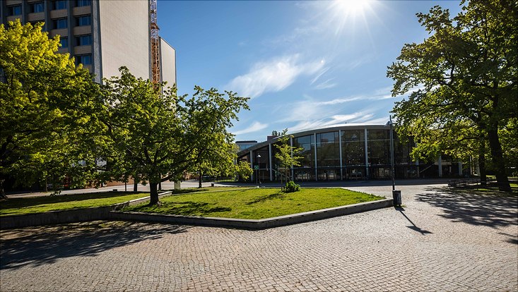 Sonne über dem Audimax